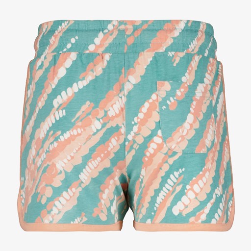 Meisjes sweat short groen oranje