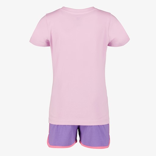 Meisjes sport set roze paars