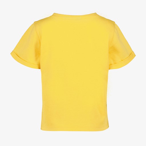 Meisjes T-shirt met kat geel