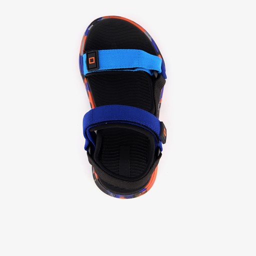Jongens sandalen blauw oranje