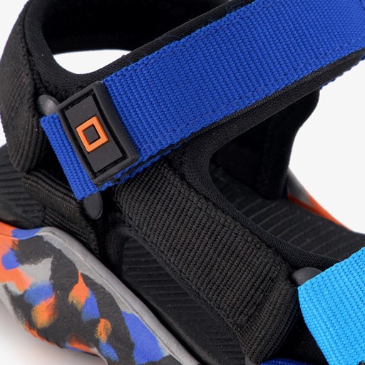 Jongens sandalen blauw oranje