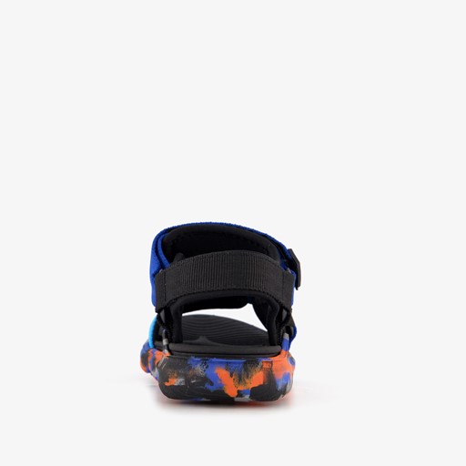 Jongens sandalen blauw oranje
