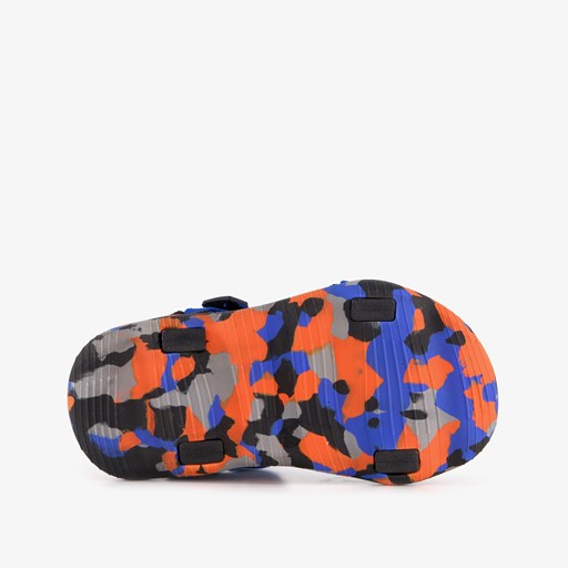 Jongens sandalen blauw oranje