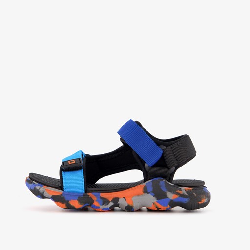 Jongens sandalen blauw oranje