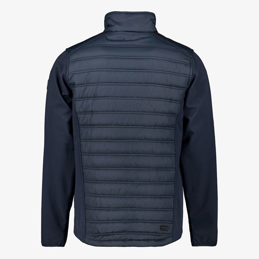 Hybride heren outdoor jas donkerblauw