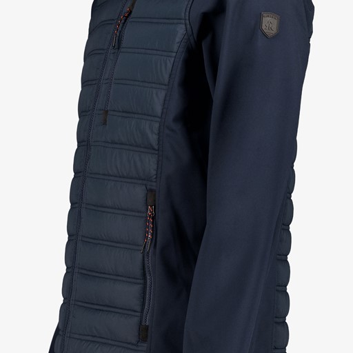 Hybride heren outdoor jas donkerblauw