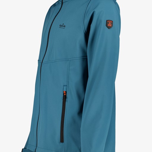 Heren outdoor softshell jas blauw