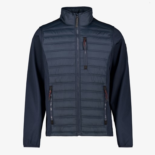 Hybride heren outdoor jas donkerblauw