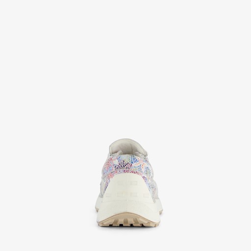 Leren dames sneakers met bloemenprint