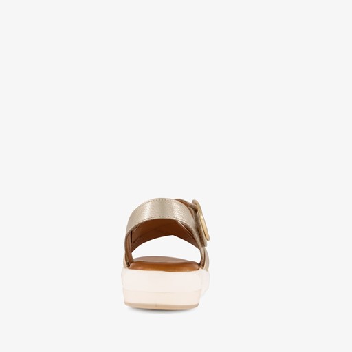 Leren dames sandalen goud