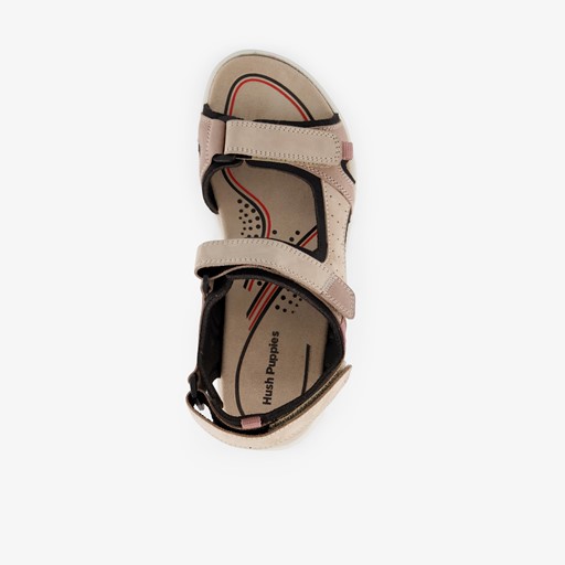 Leren dames sandalen beige