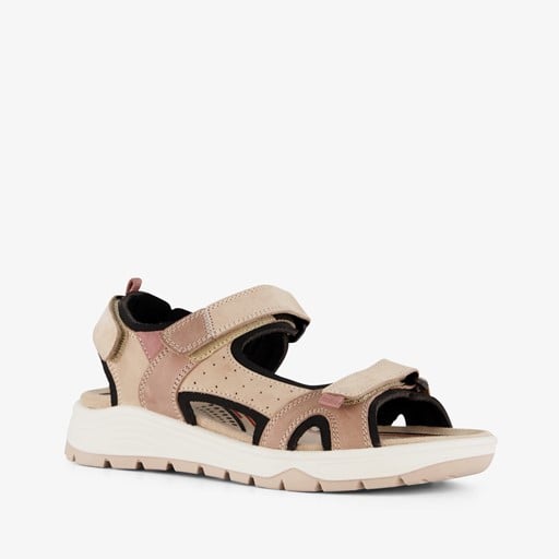 Leren dames sandalen beige