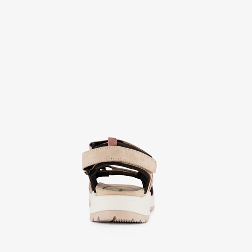 Leren dames sandalen beige