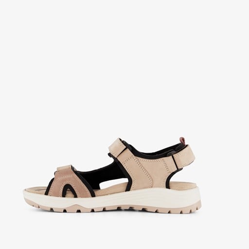 Leren dames sandalen beige
