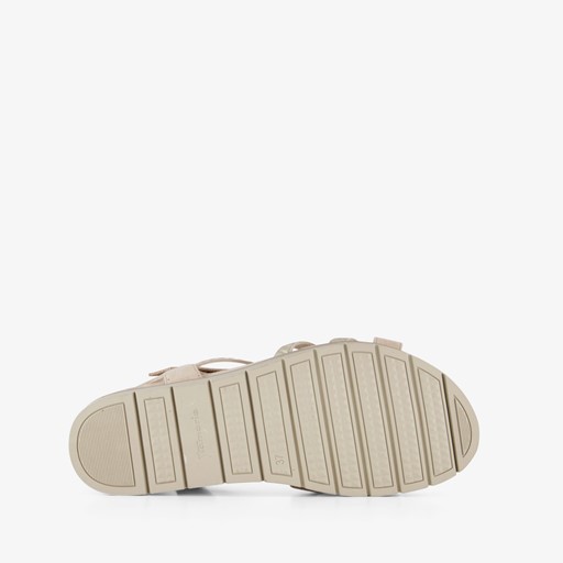 Dames sandalen beige goud