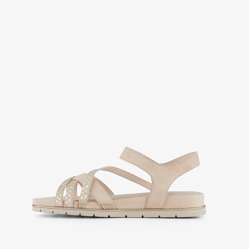 Dames sandalen beige goud