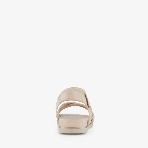 Dames sandalen beige goud