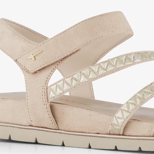Dames sandalen beige goud