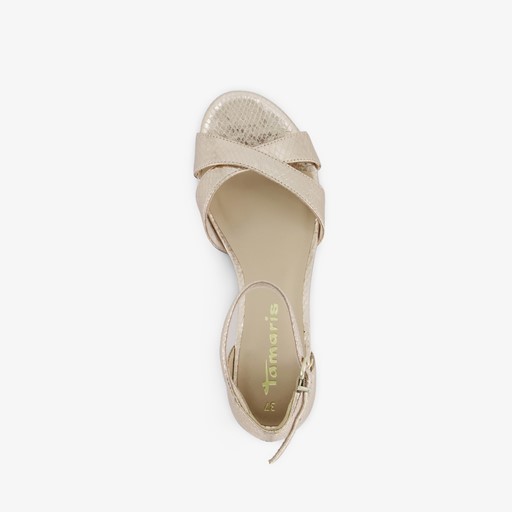 Dames sandalen met slangenprint