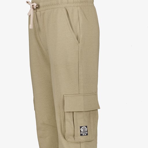 Jongens cargo joggingbroek beige