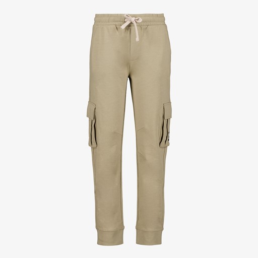 Jongens cargo joggingbroek beige