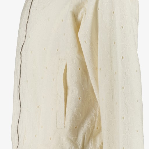 Meisjes broderie bomberjack wit