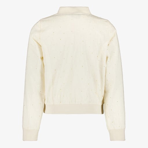 Meisjes broderie bomberjack wit