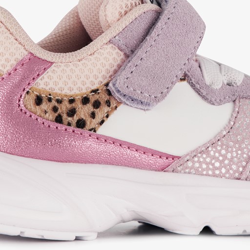 Leren meisjes sneakers metallic pastel