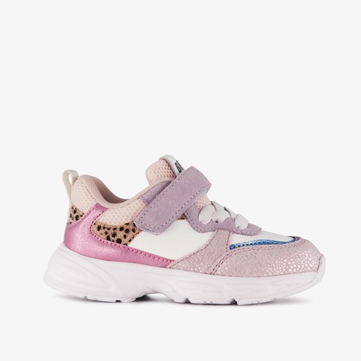 Leren meisjes sneakers metallic pastel