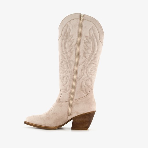 Dames western laarzen beige