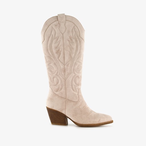 Dames western laarzen beige