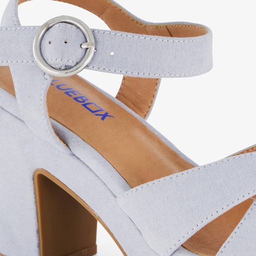 Dames sandalen met hak blauw