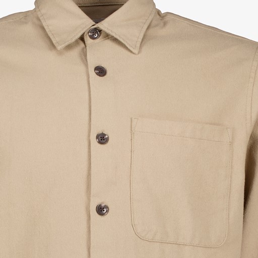 Heren overhemd lichtbruin