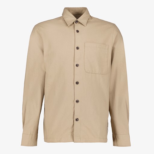 Heren overhemd lichtbruin