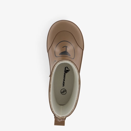 Korte kinder regenlaarzen beer bruin