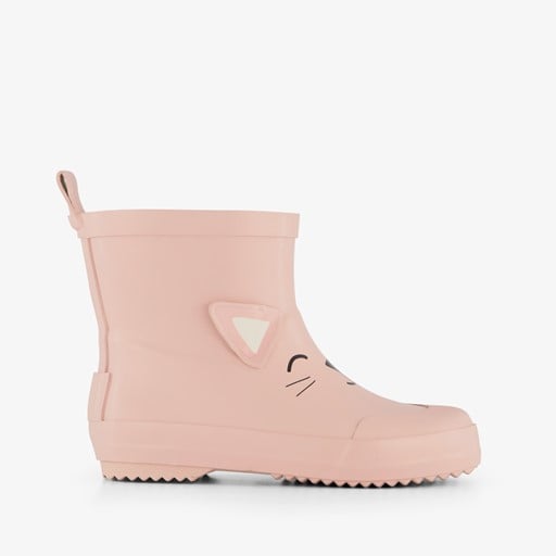 Korte kinder regenlaarzen kat roze