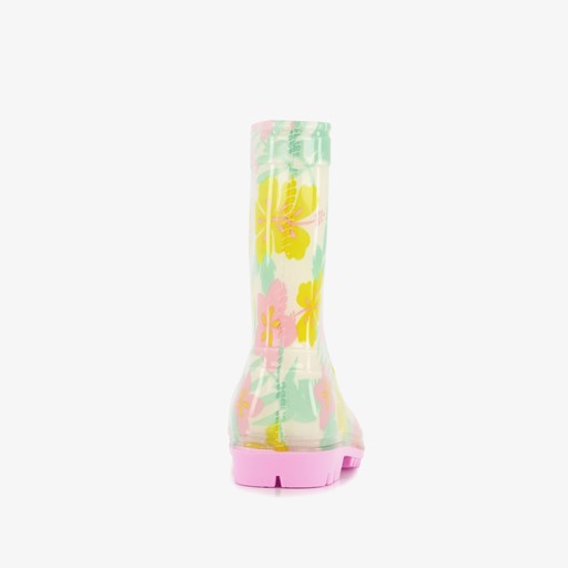 Kinder regenlaarzen roze geel