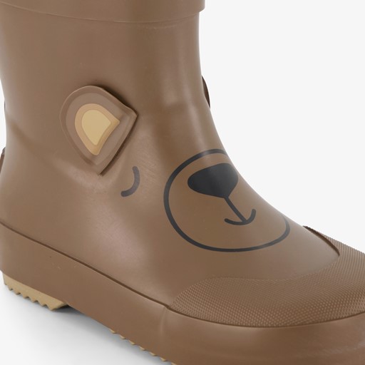 Korte kinder regenlaarzen beer bruin