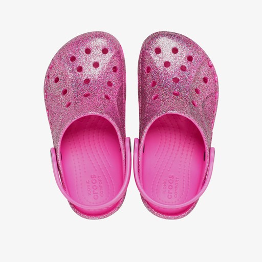 Baya Clog kinder klompen roze glitter