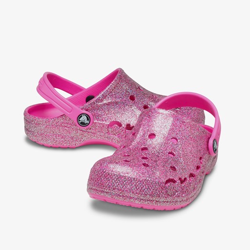 Baya Clog kinder klompen roze glitter