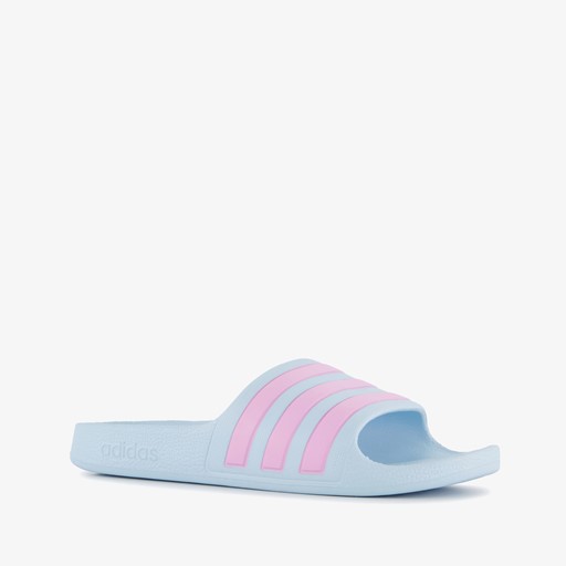 Adilette Aqua kinder badslippers blauw lila