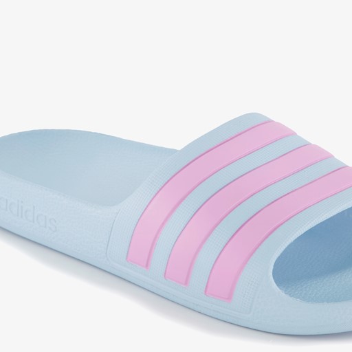 Adilette Aqua kinder badslippers blauw lila