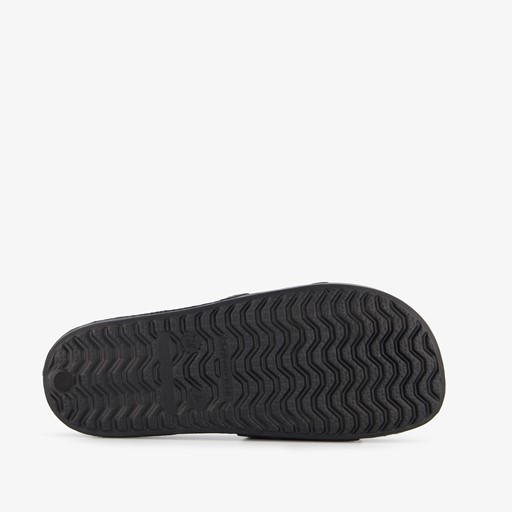 Dames badslippers zwart goud