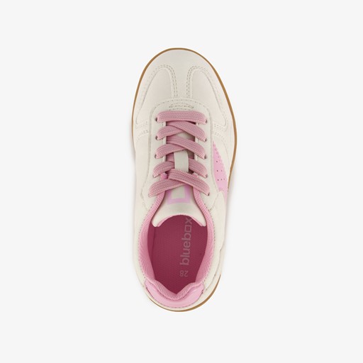 Meisjes sneakers beige roze