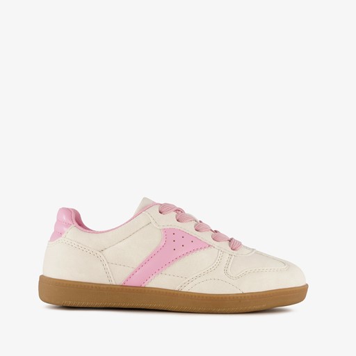 Meisjes sneakers beige roze