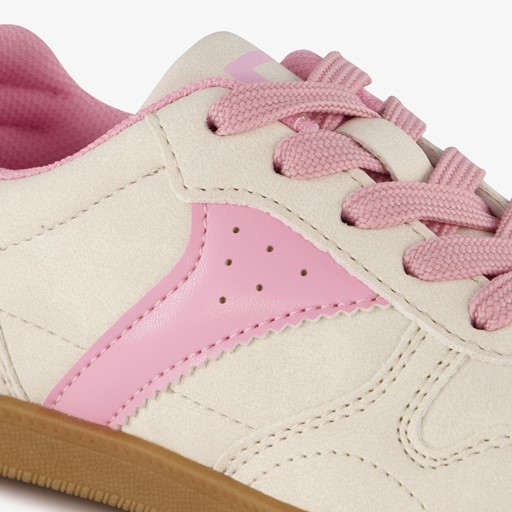 Meisjes sneakers beige roze