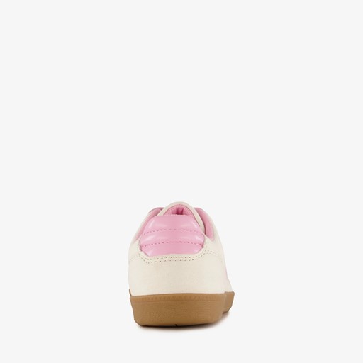Meisjes sneakers beige roze