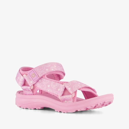 Meisjes sandalen met smileys roze