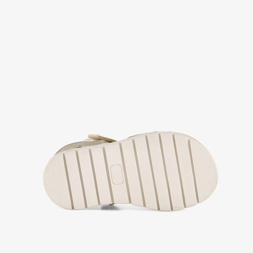 Meisjes sandalen met bloemen goud