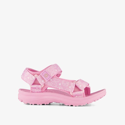 Meisjes sandalen met smileys roze